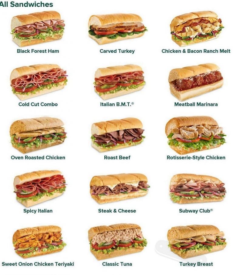 Subway Menu with Prices - February 2024: Food, Drinks Menu with Prices