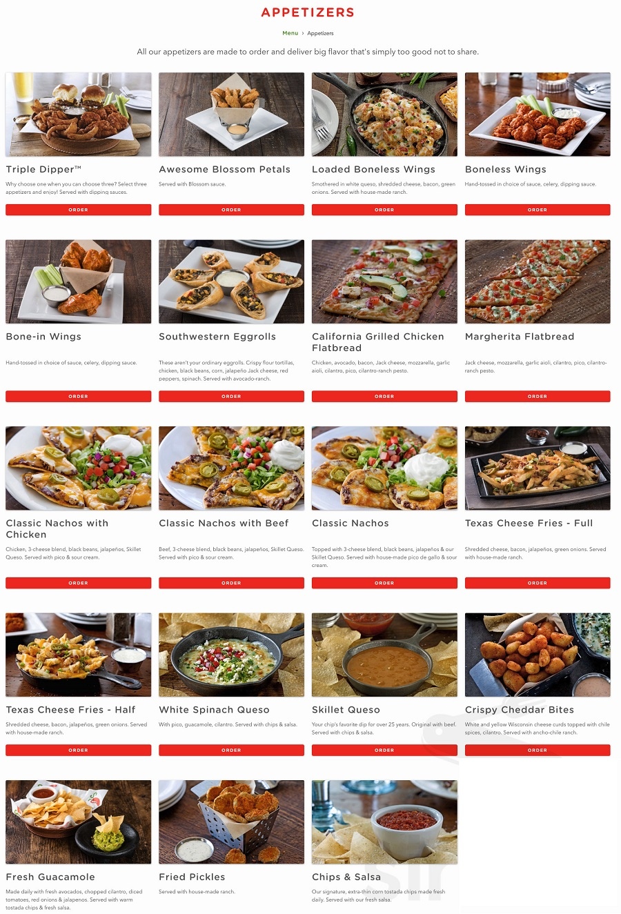 chilis menu